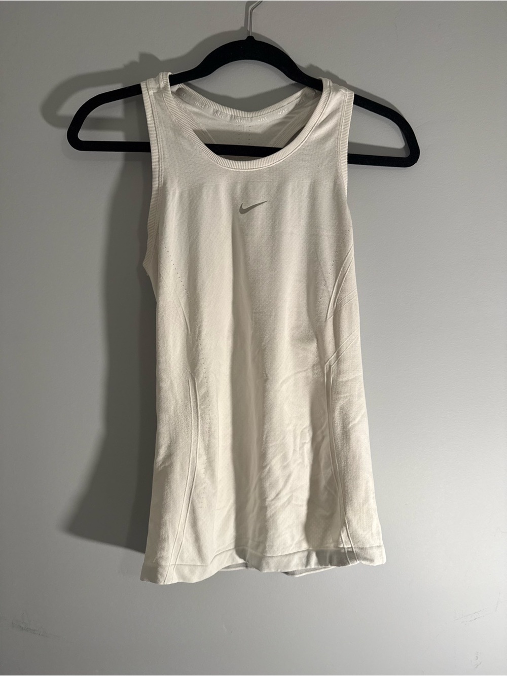 Nike White Racerback Athletic Tank Top